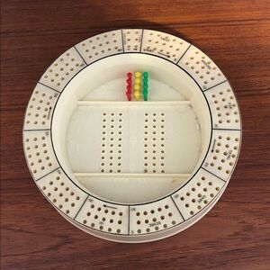 Vintage Cribbage Board and Ashtray
